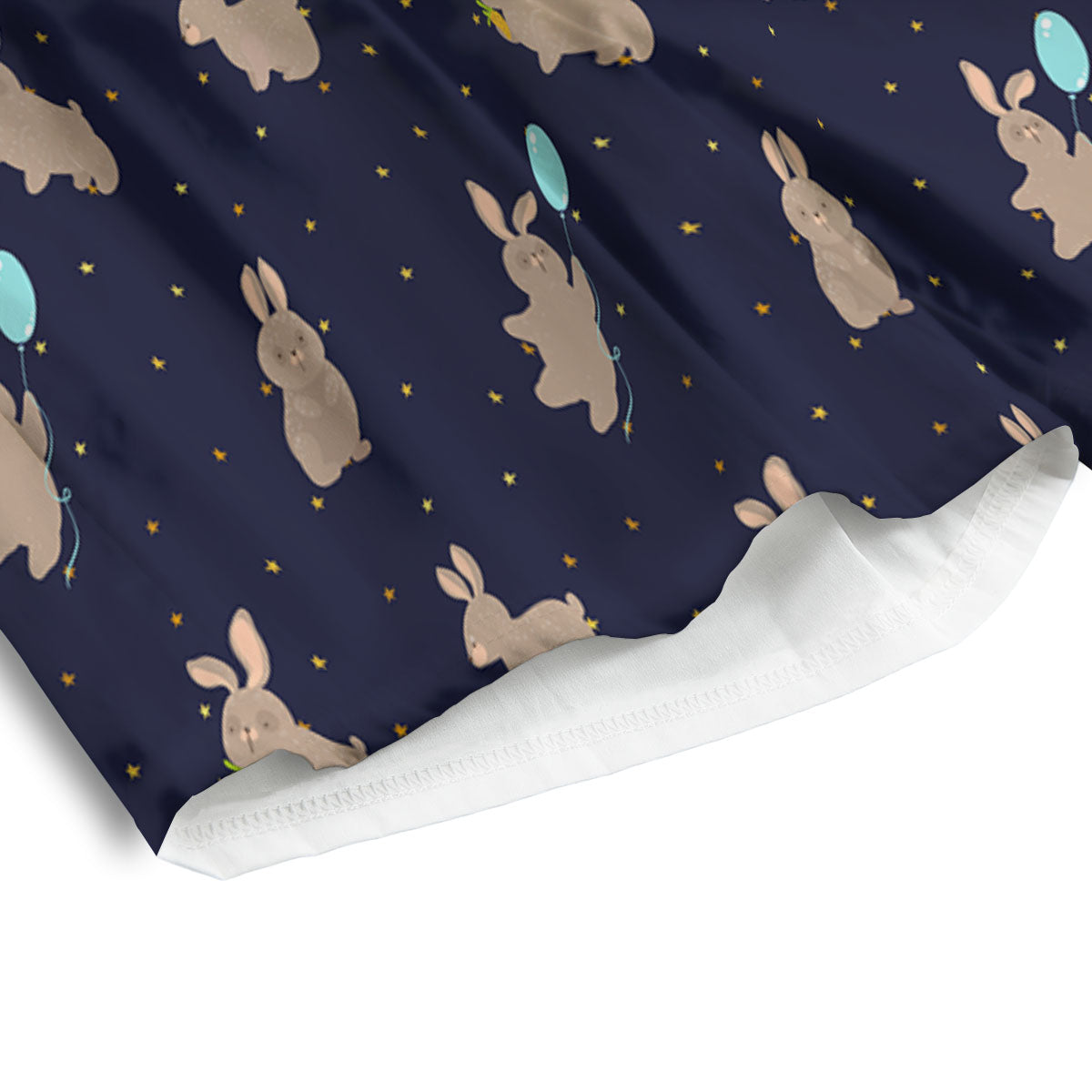 Pattern Mini Rabbit Print Men's Athletic Shorts-grizzshop