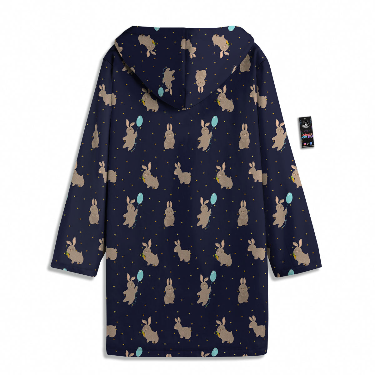 Pattern Mini Rabbit Print Men's Windbreaker Jacket-grizzshop