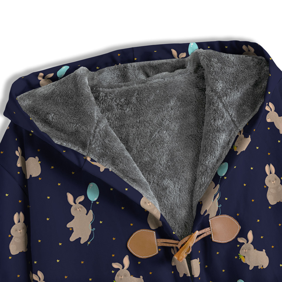 Pattern Mini Rabbit Print Men's Windbreaker Jacket-grizzshop