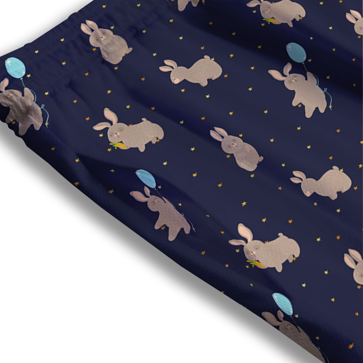 Pattern Mini Rabbit Print Mesh Shorts-grizzshop