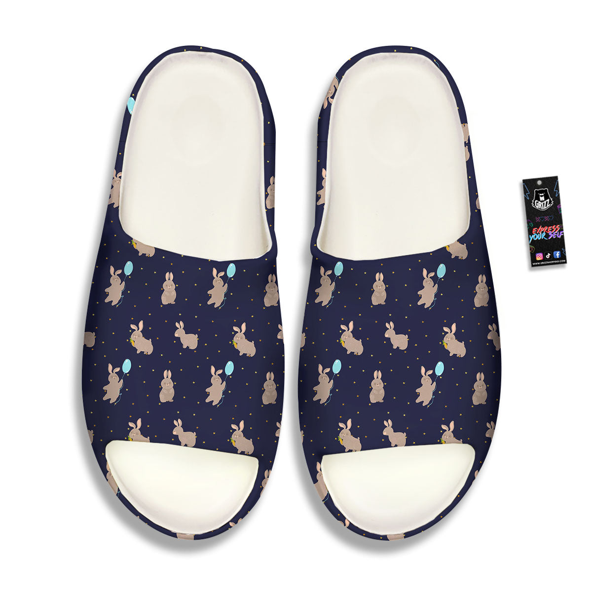 Pattern Mini Rabbit Print Sandals-grizzshop