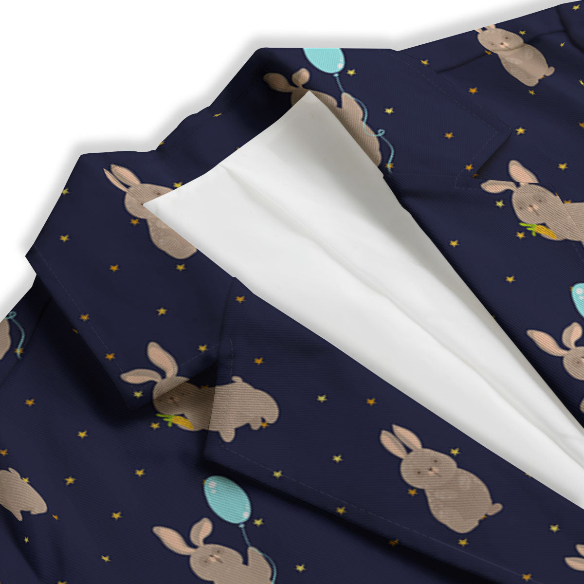 Pattern Mini Rabbit Print Women's Blazer-grizzshop