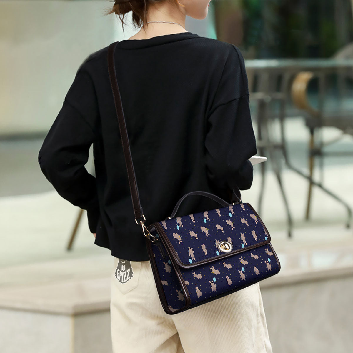 Pattern Mini Rabbit Print Women's Satchel Bag-grizzshop