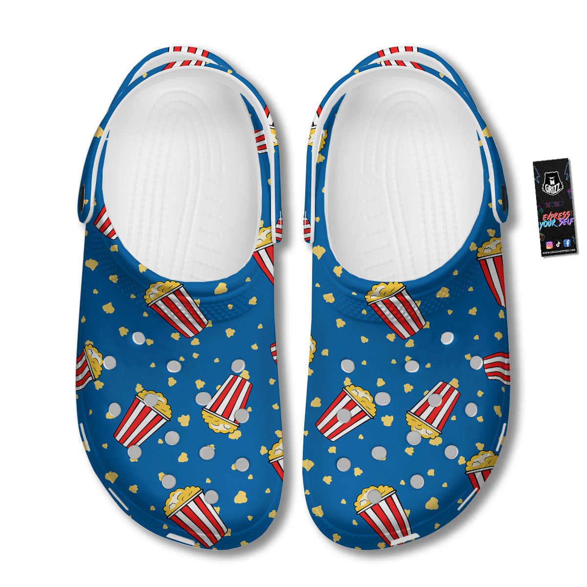 Pattern Popcorn Print Clog-grizzshop