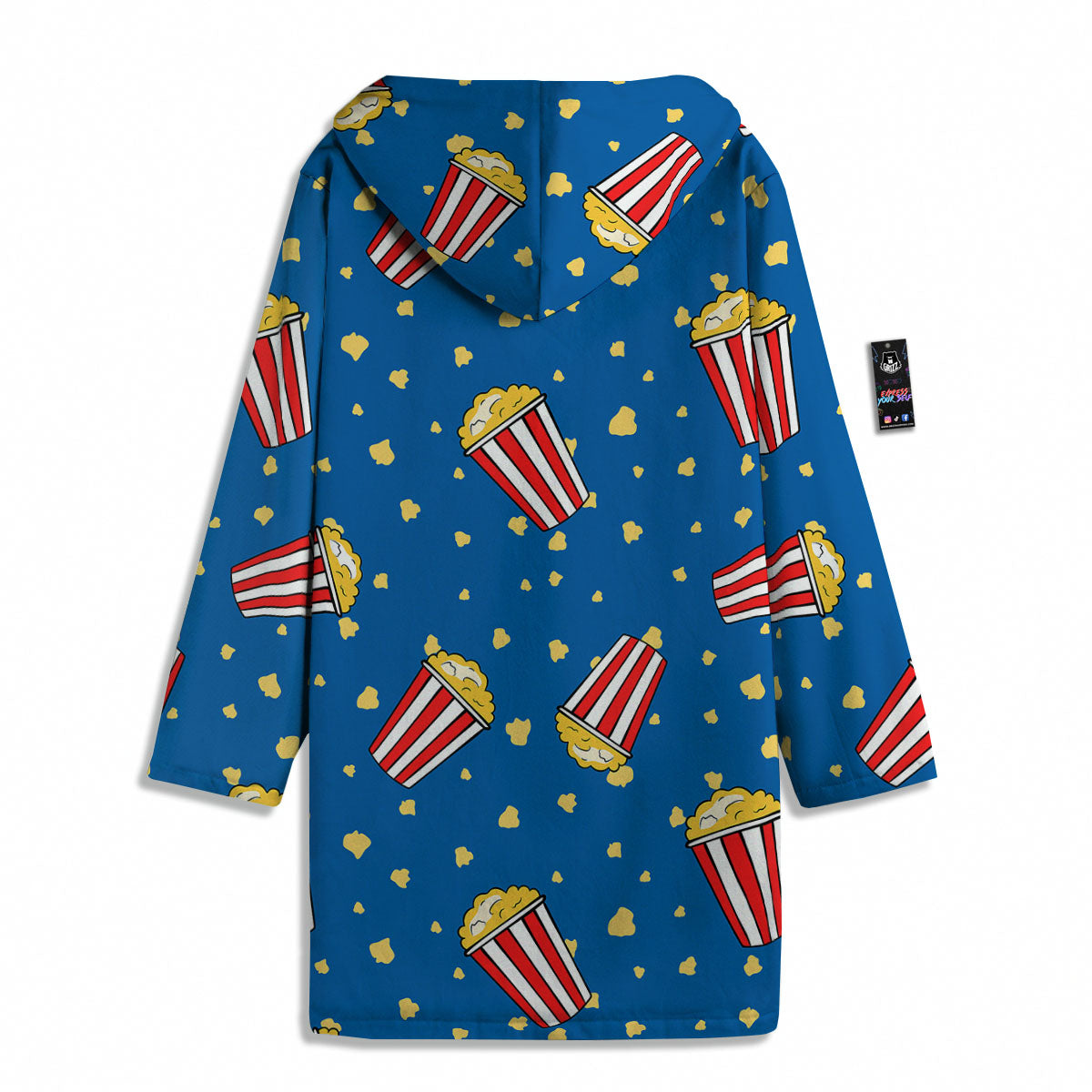 Pattern Popcorn Print Men's Windbreaker Jacket-grizzshop