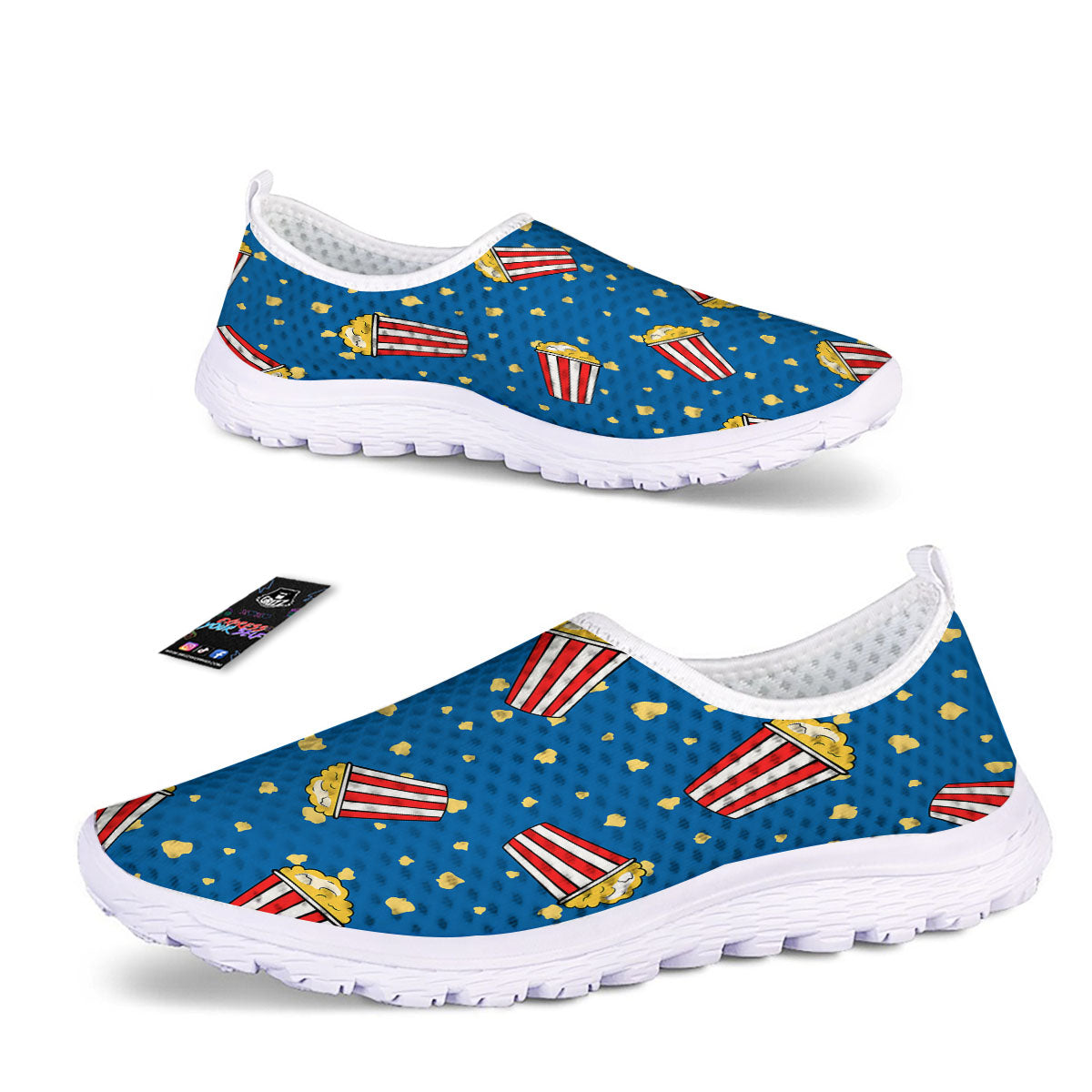 Pattern Popcorn Print Nurse Shoes-grizzshop