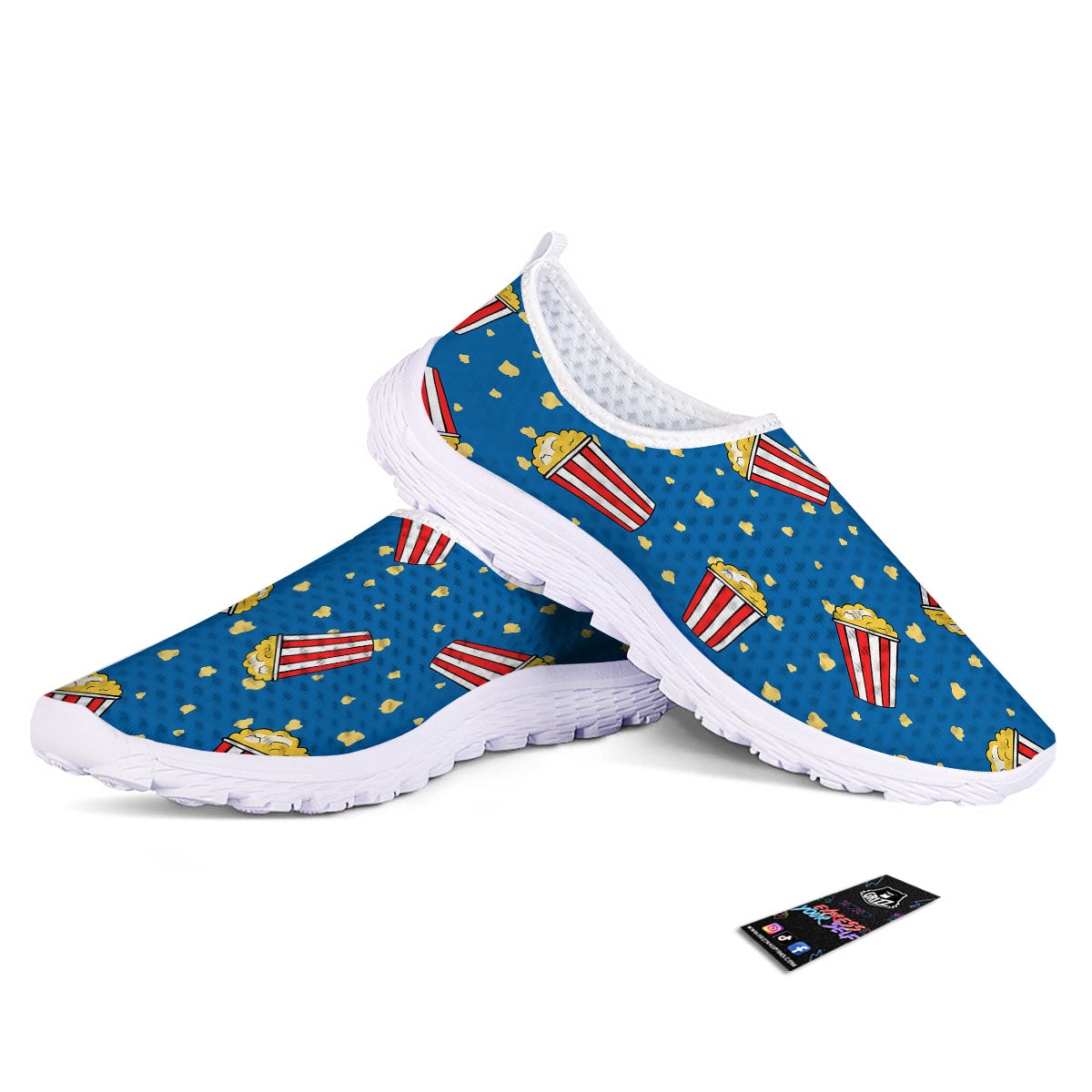 Pattern Popcorn Print Nurse Shoes-grizzshop