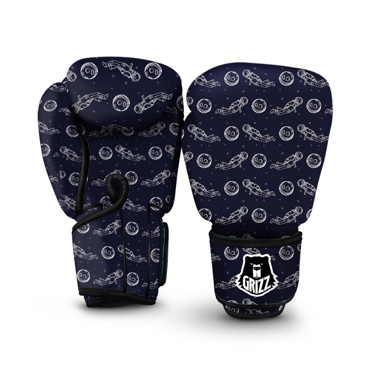 Pattern Print Astronaut Boxing Gloves-grizzshop