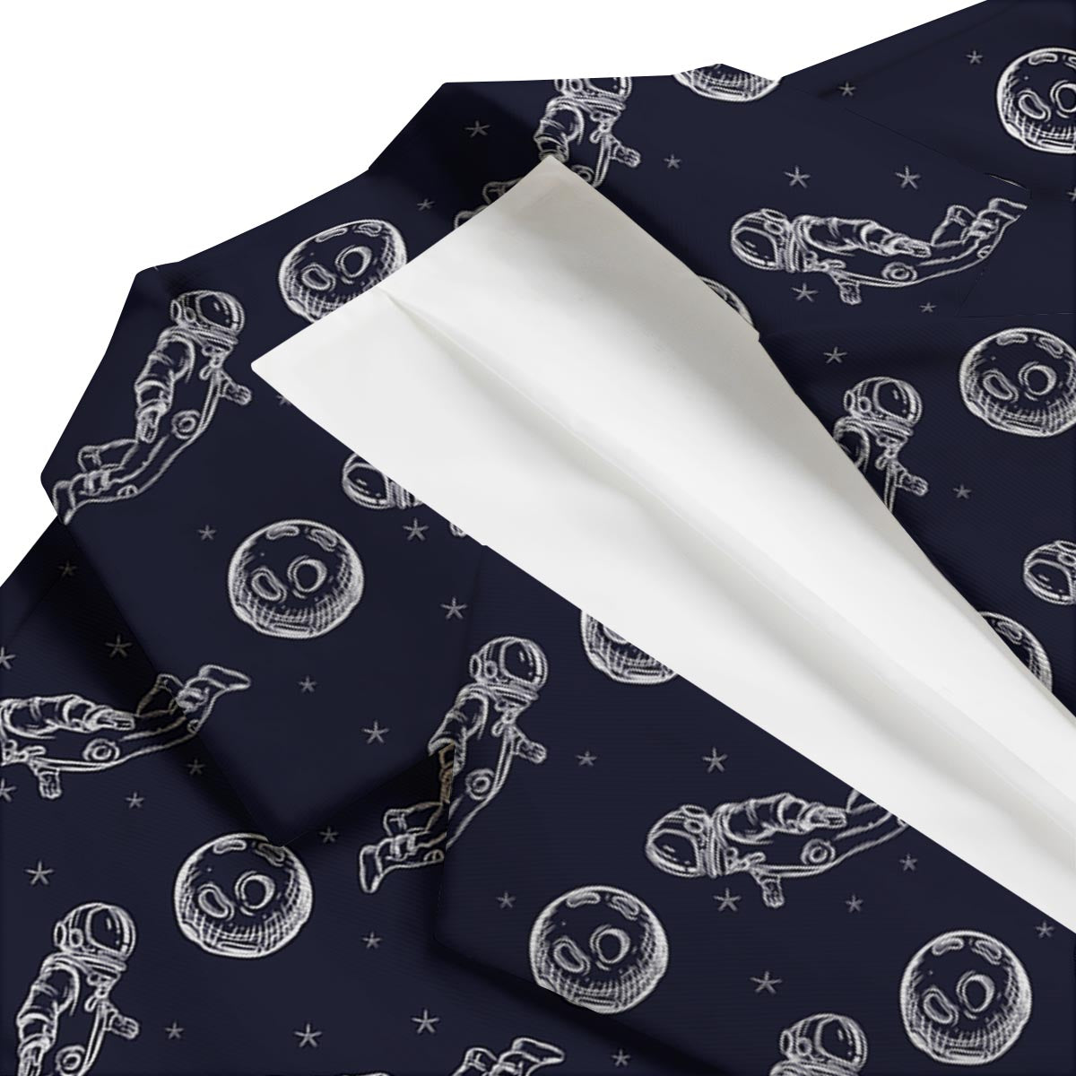 Pattern Print Astronaut Men's Blazer-grizzshop