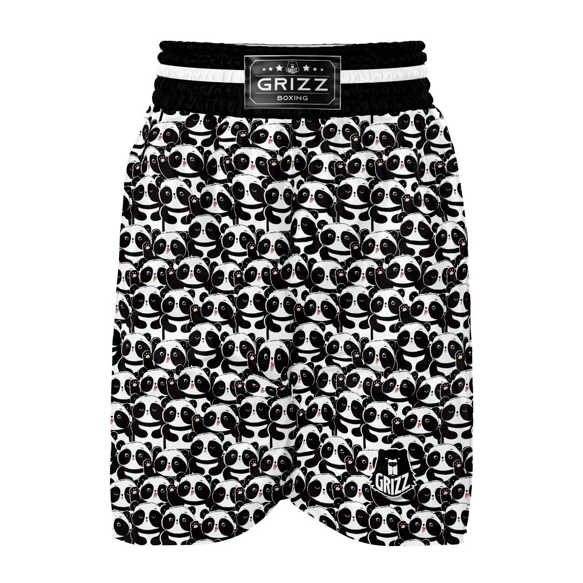 Pattern Print Baby Panda Boxing Shorts-grizzshop