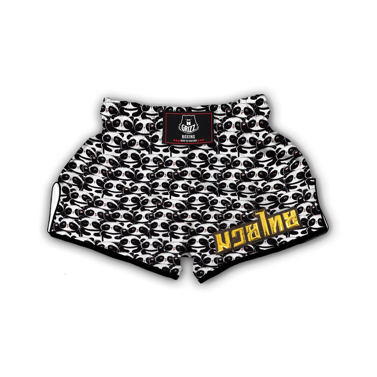 Pattern Print Baby Panda Muay Thai Boxing Shorts-grizzshop
