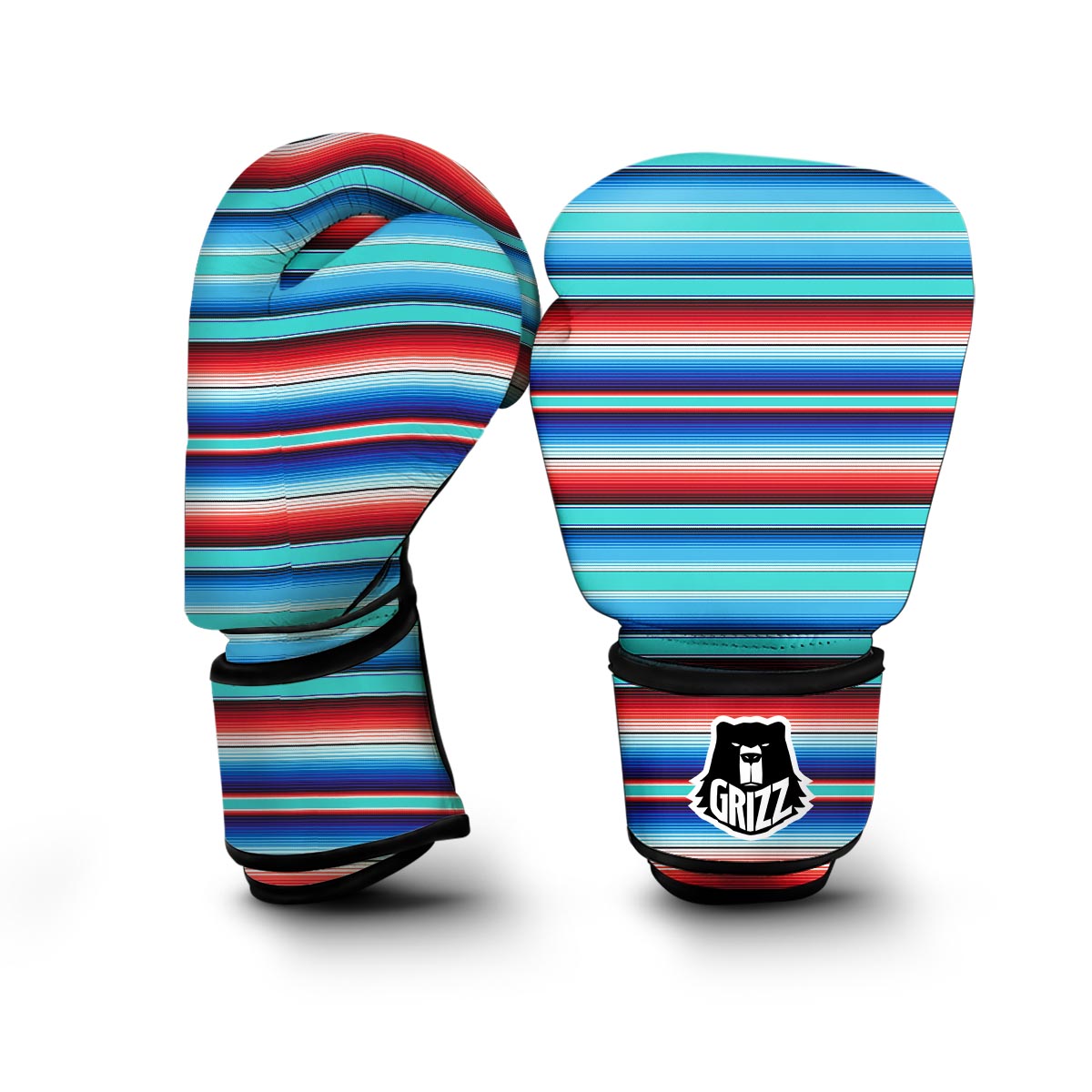 Pattern Print Baja Mexican Blanket Serape Boxing Gloves-grizzshop