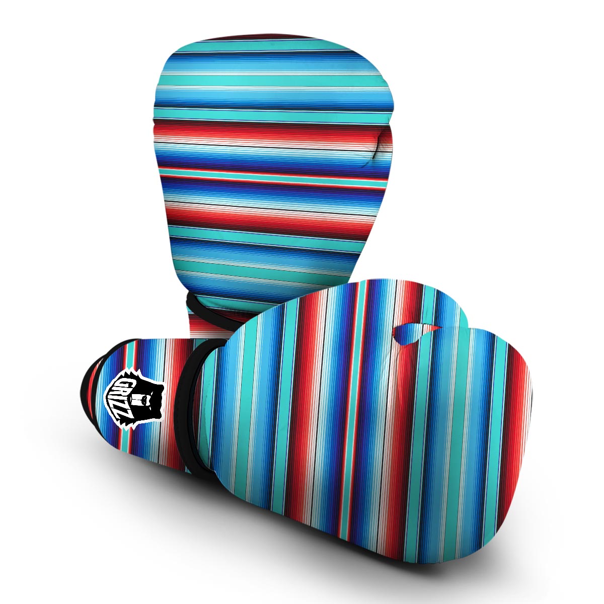 Pattern Print Baja Mexican Blanket Serape Boxing Gloves-grizzshop