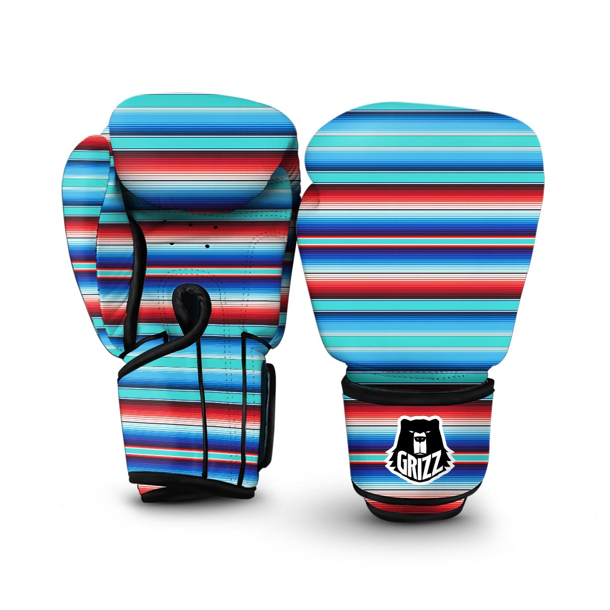 Pattern Print Baja Mexican Blanket Serape Boxing Gloves-grizzshop