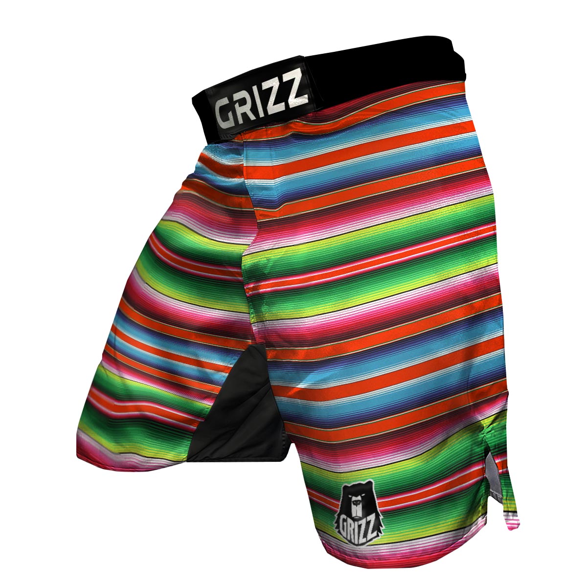 Pattern Print Baja Serape Mexican Blanket MMA Shorts-grizzshop