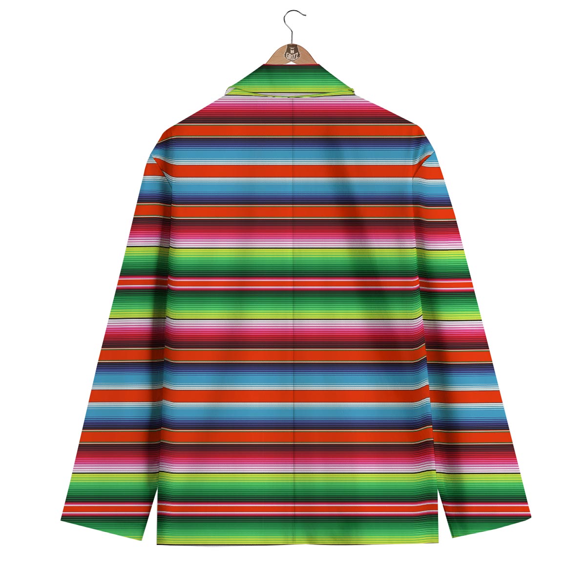 Pattern Print Baja Serape Mexican Blanket Men's Blazer-grizzshop