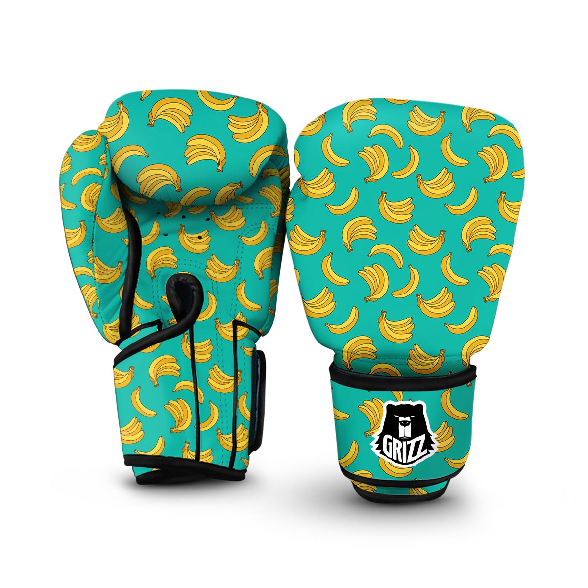 Pattern Print Banana Boxing Gloves-grizzshop