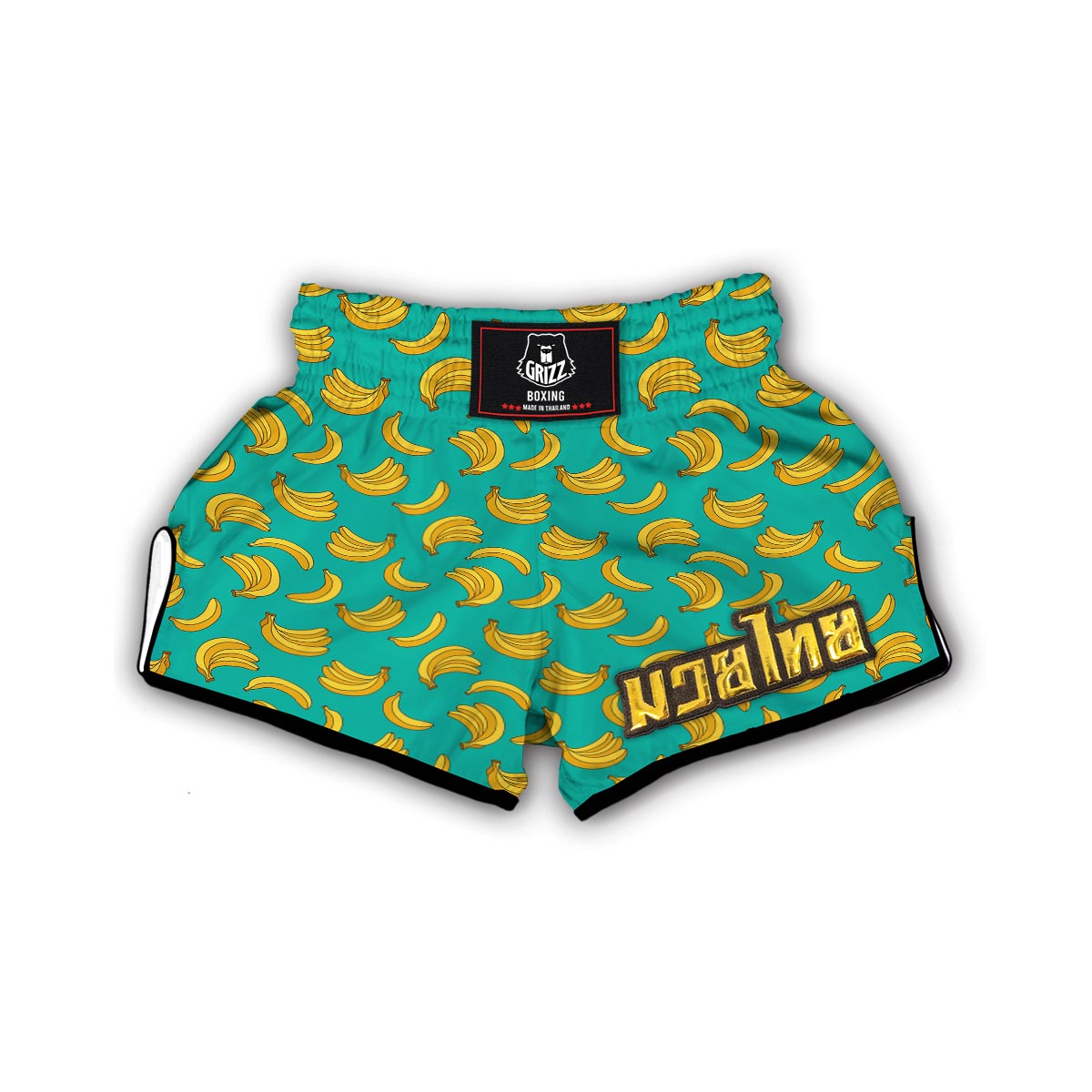 Pattern Print Banana Muay Thai Boxing Shorts-grizzshop