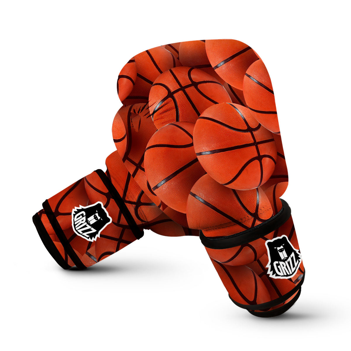 Pattern Print Basketball Boxing Gloves-grizzshop