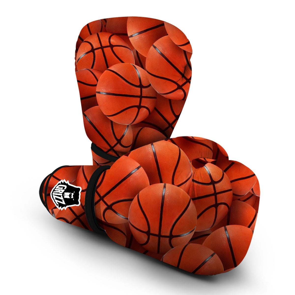Pattern Print Basketball Boxing Gloves-grizzshop