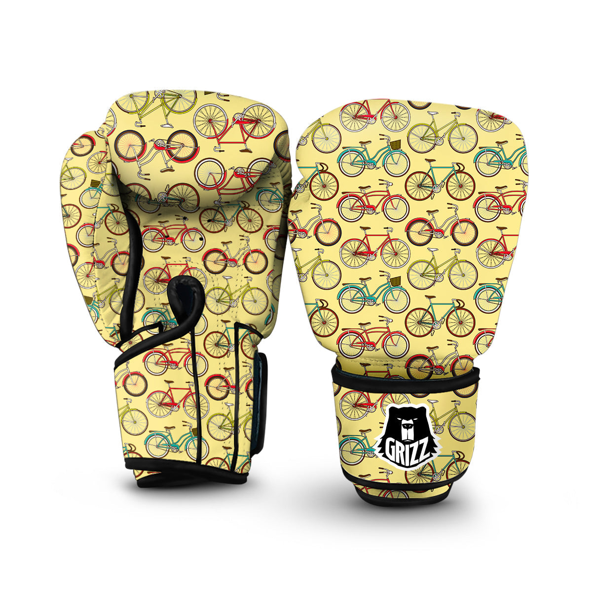 Pattern Print Bicycle Boxing Gloves-grizzshop