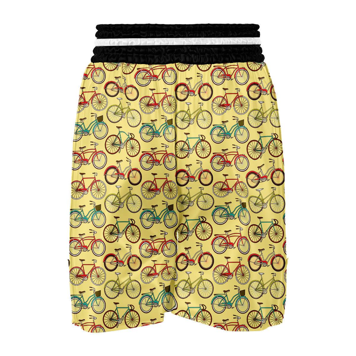 Pattern Print Bicycle Boxing Shorts-grizzshop