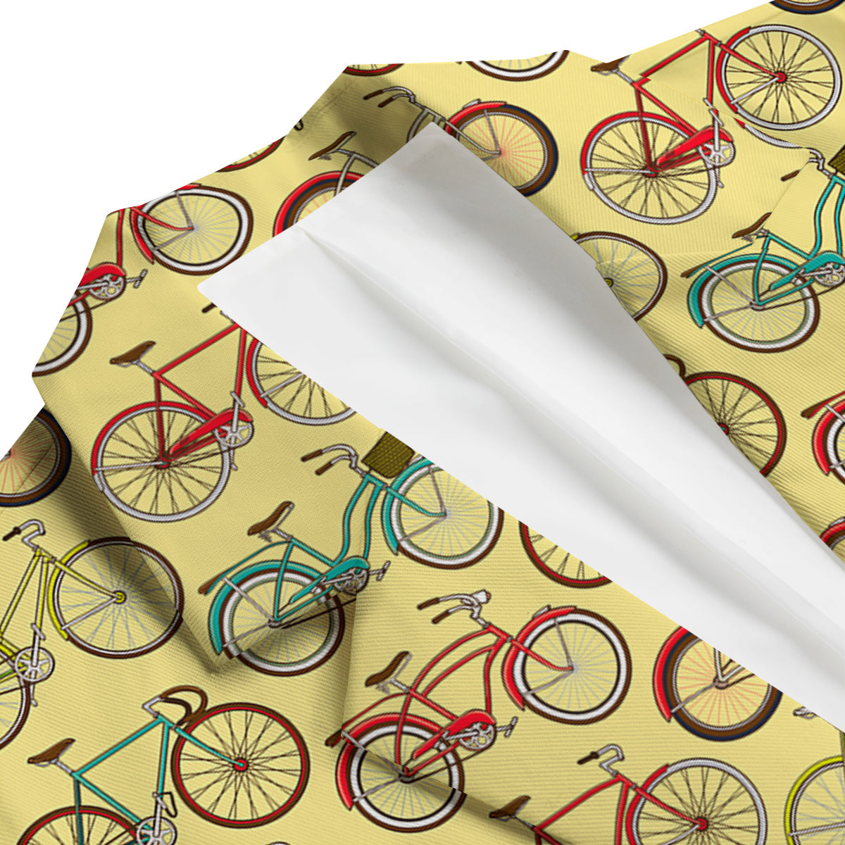 Pattern Print Bicycle Men's Blazer-grizzshop