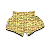 Pattern Print Bicycle Muay Thai Boxing Shorts-grizzshop