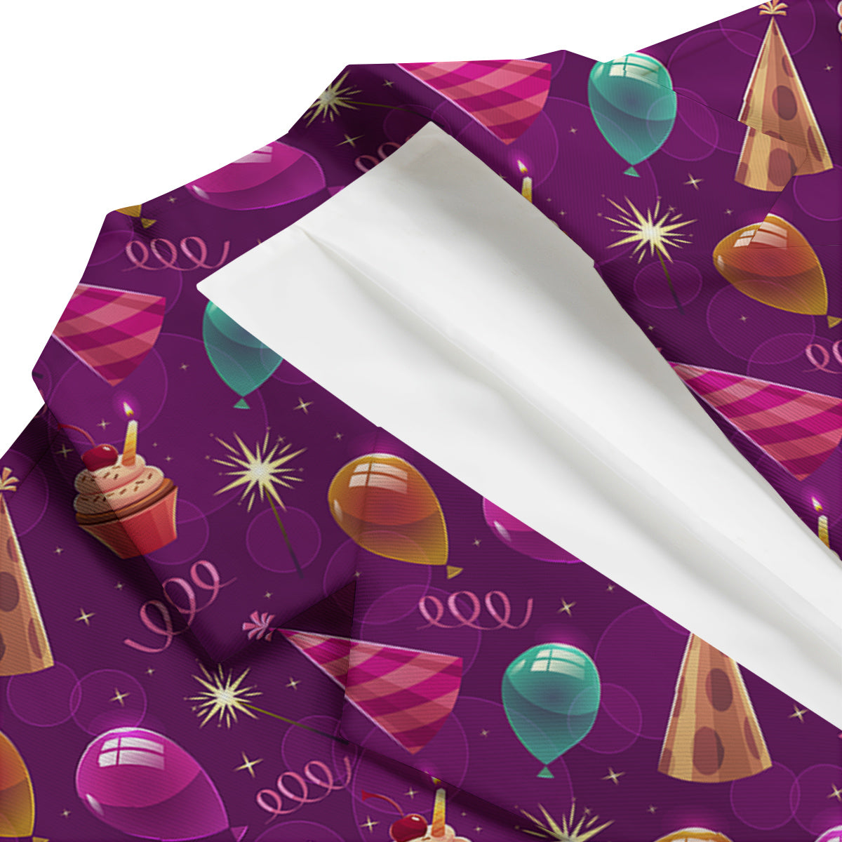 Pattern Print Birthday Men's Blazer-grizzshop