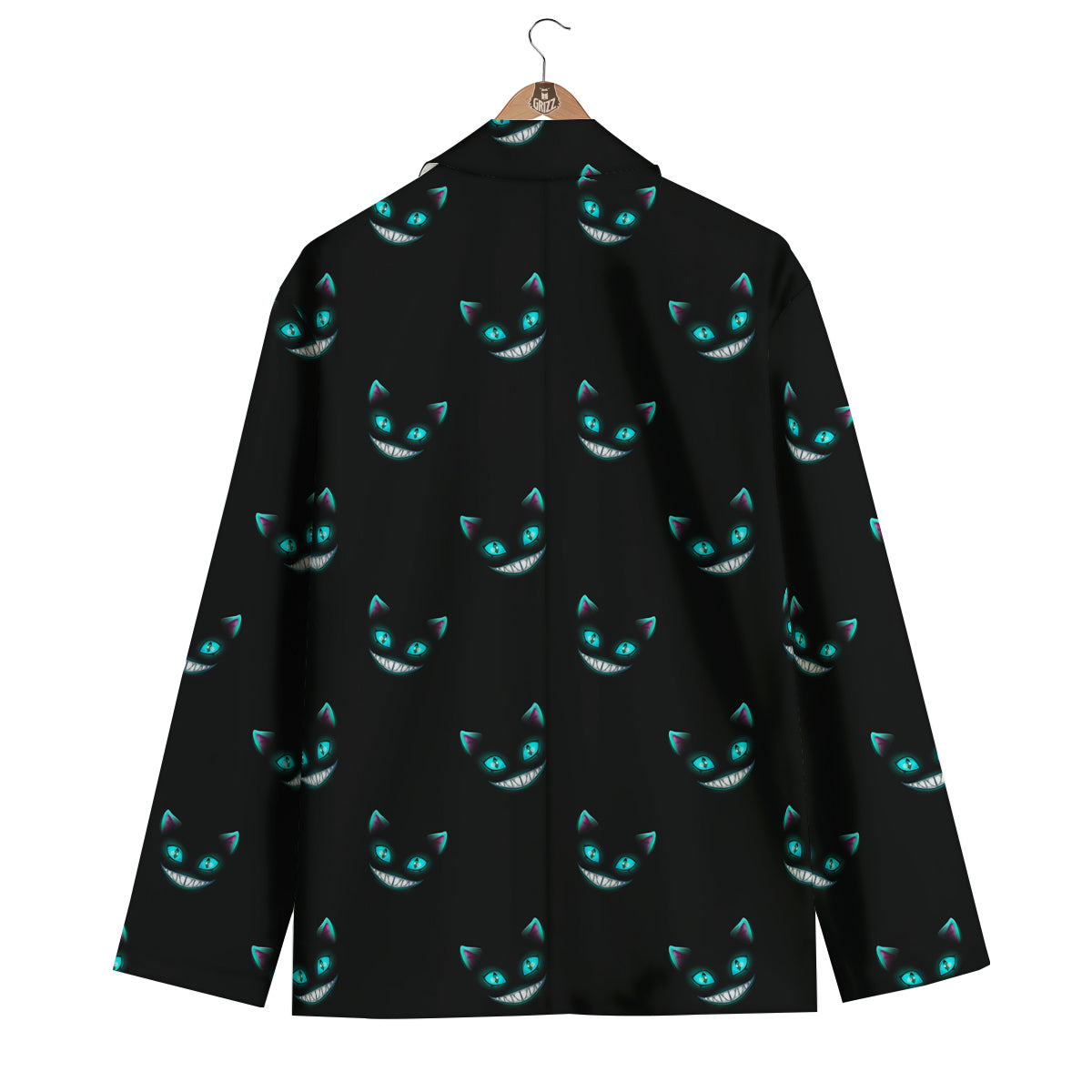 Pattern Print Black Cat Men's Blazer-grizzshop