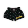 Pattern Print Black Cat Muay Thai Boxing Shorts-grizzshop