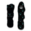 Pattern Print Black Cat Muay Thai Shin Guards-grizzshop