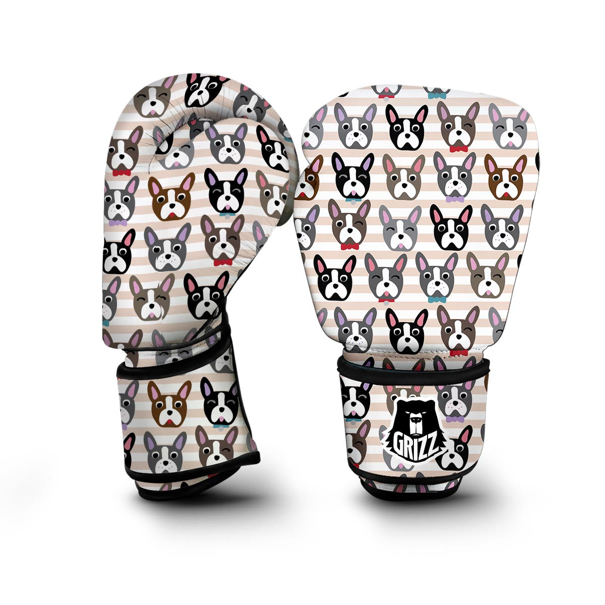 Pattern Print Boston Terrier Boxing Gloves-grizzshop