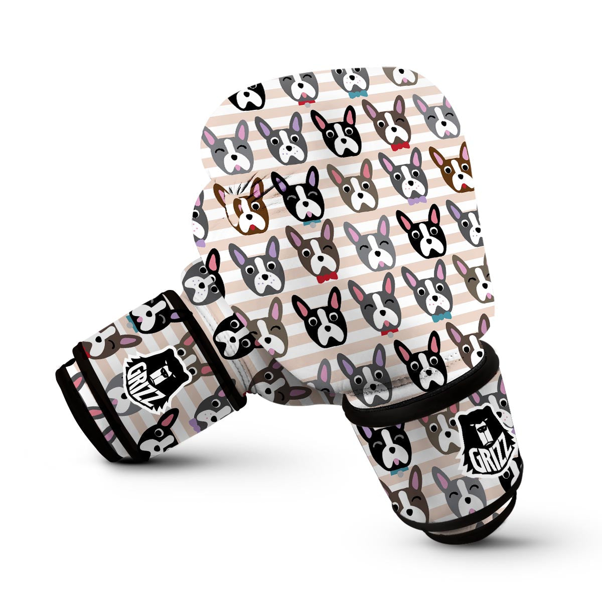 Pattern Print Boston Terrier Boxing Gloves-grizzshop