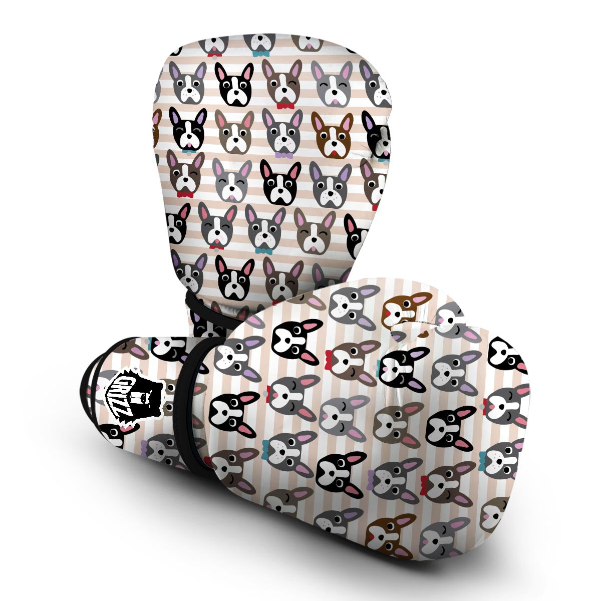 Pattern Print Boston Terrier Boxing Gloves-grizzshop