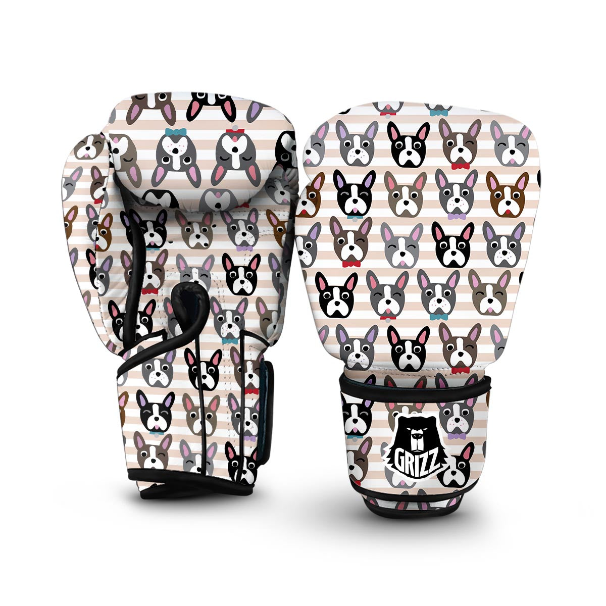 Pattern Print Boston Terrier Boxing Gloves-grizzshop
