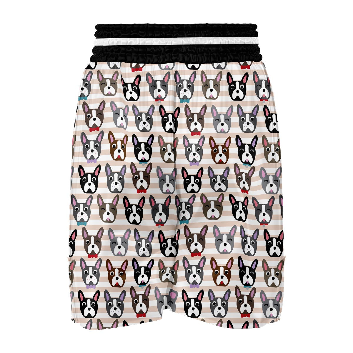 Pattern Print Boston Terrier Boxing Shorts-grizzshop