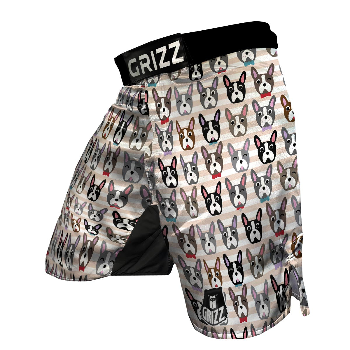 Pattern Print Boston Terrier MMA Shorts-grizzshop