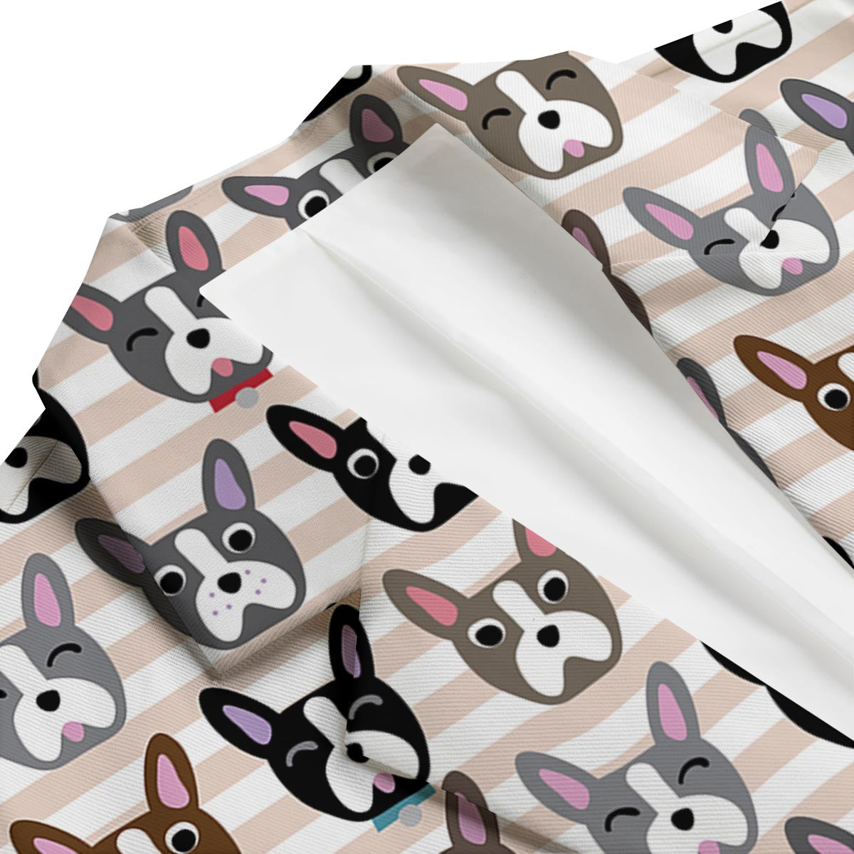Pattern Print Boston Terrier Men's Blazer-grizzshop