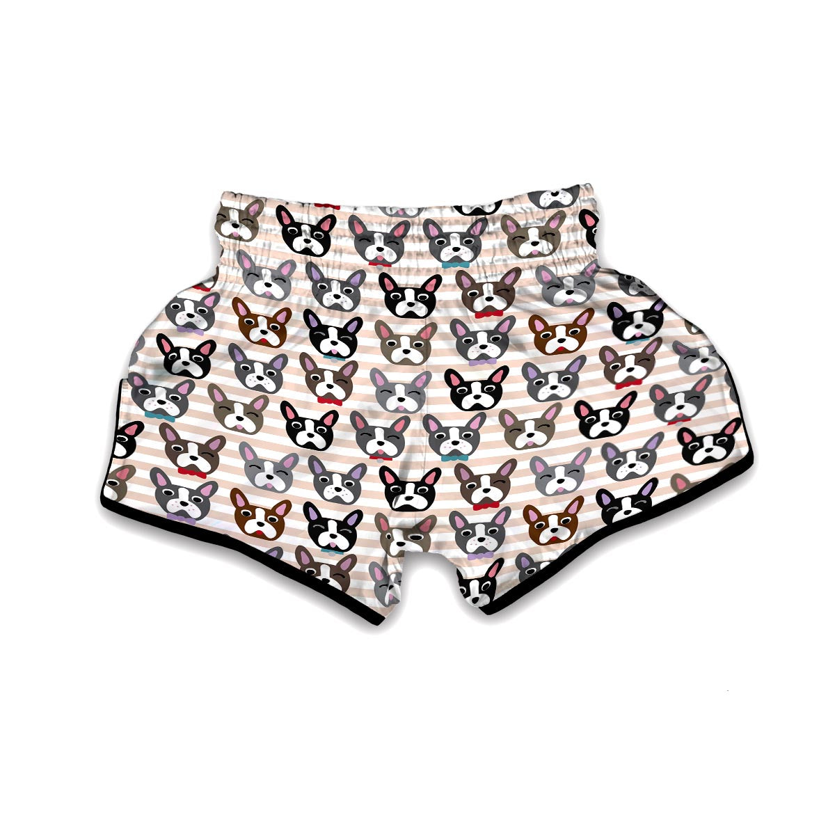 Pattern Print Boston Terrier Muay Thai Boxing Shorts-grizzshop