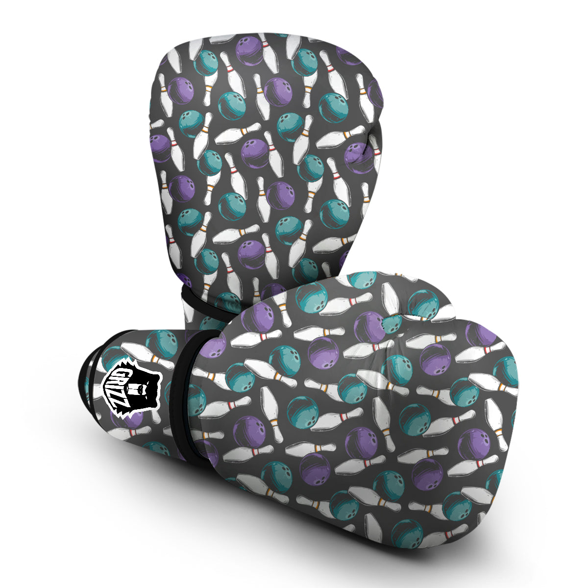 Pattern Print Bowling Boxing Gloves-grizzshop