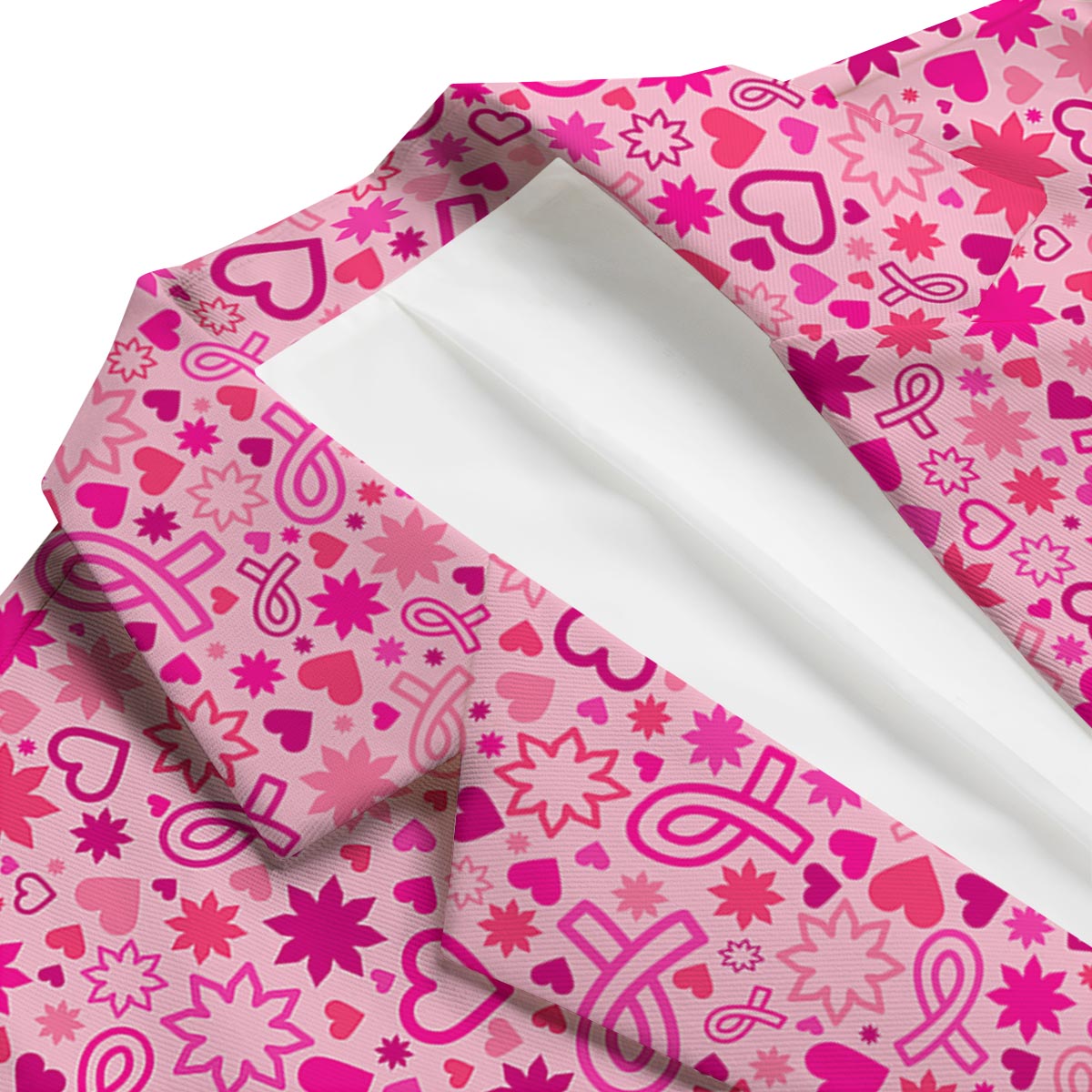 Pattern Print Breast Cancer Awareness Pink Ribbon Men's Blazer-grizzshop