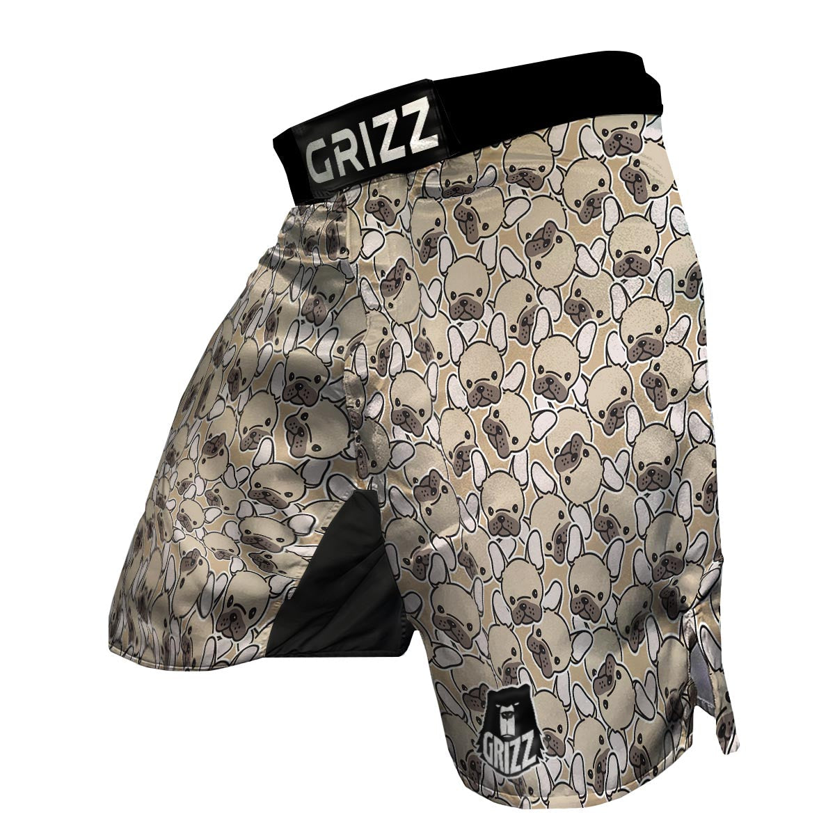 Pattern Print Bulldog MMA Shorts-grizzshop