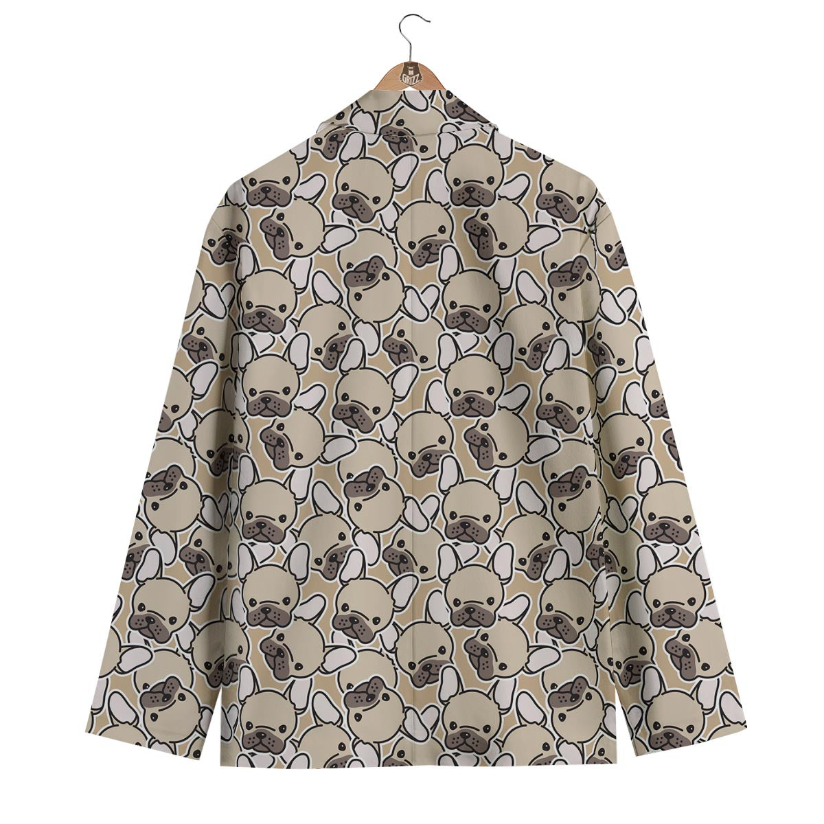 Pattern Print Bulldog Men's Blazer-grizzshop