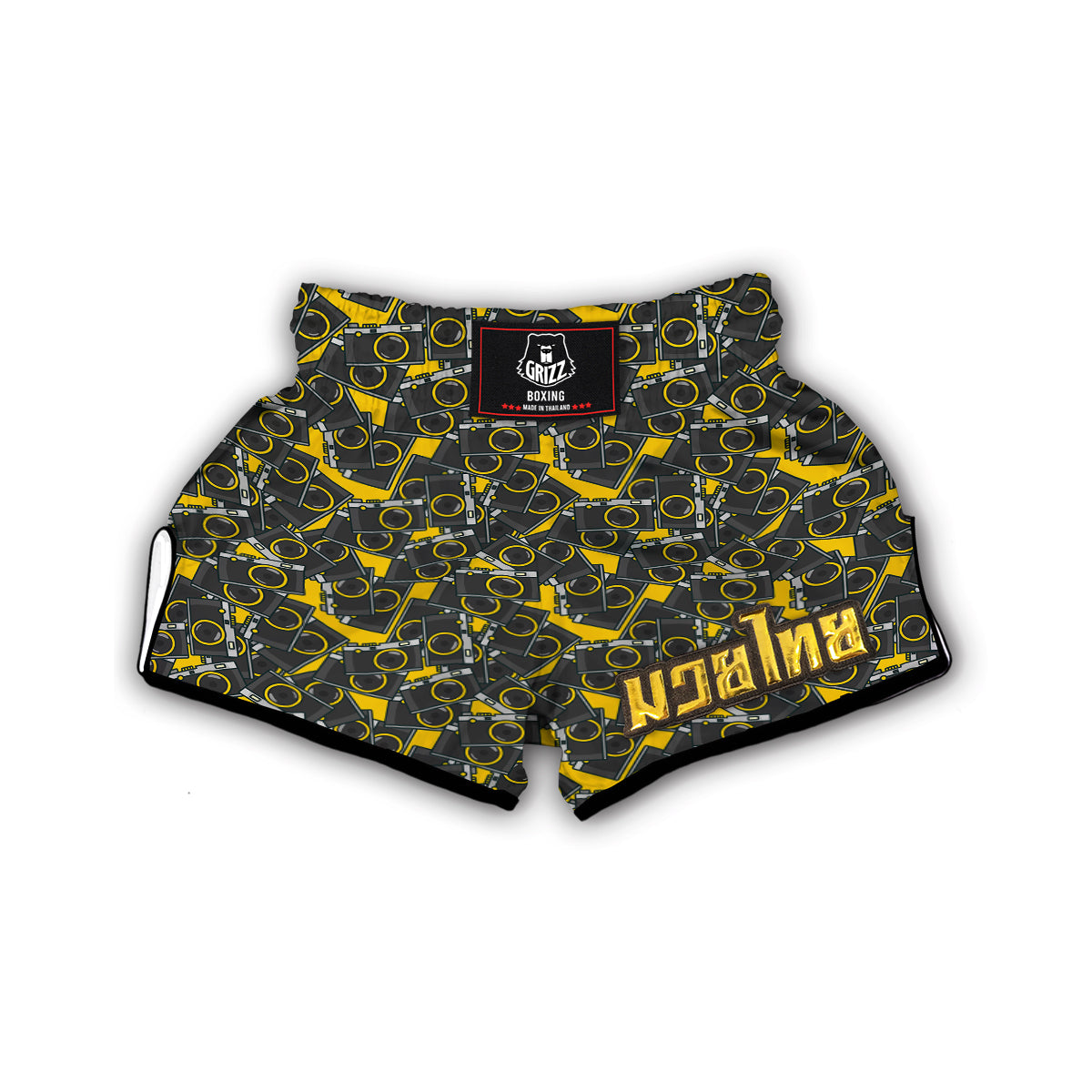 Pattern Print Camera Muay Thai Boxing Shorts-grizzshop