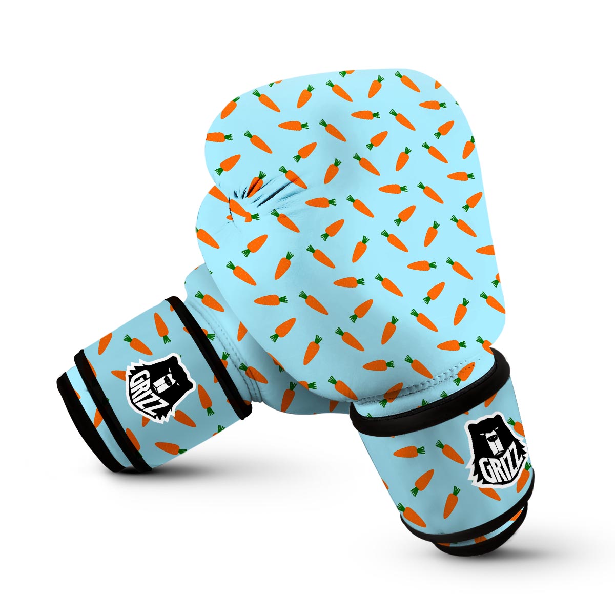 Pattern Print Carrot Boxing Gloves-grizzshop