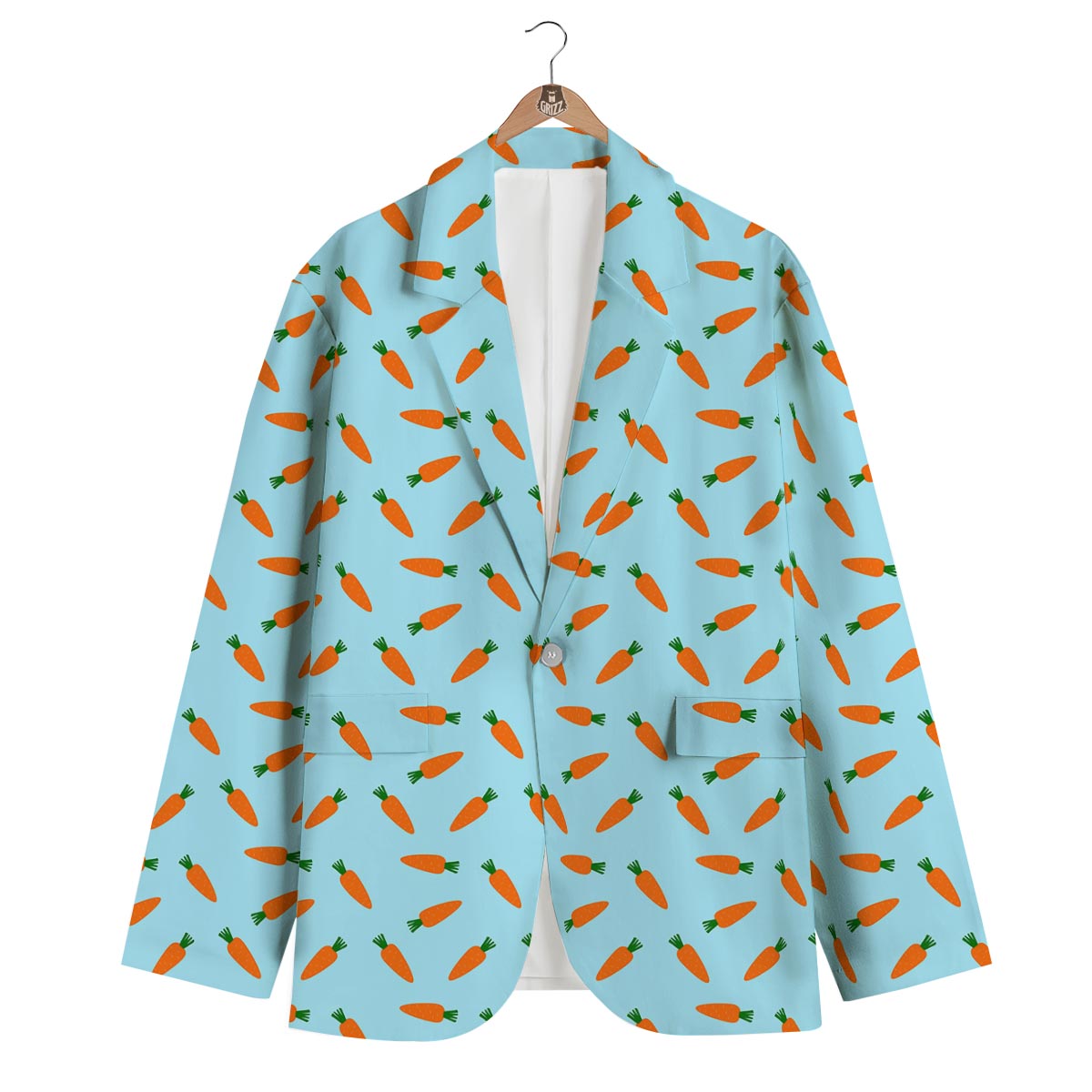 Pattern Print Carrot Men's Blazer-grizzshop