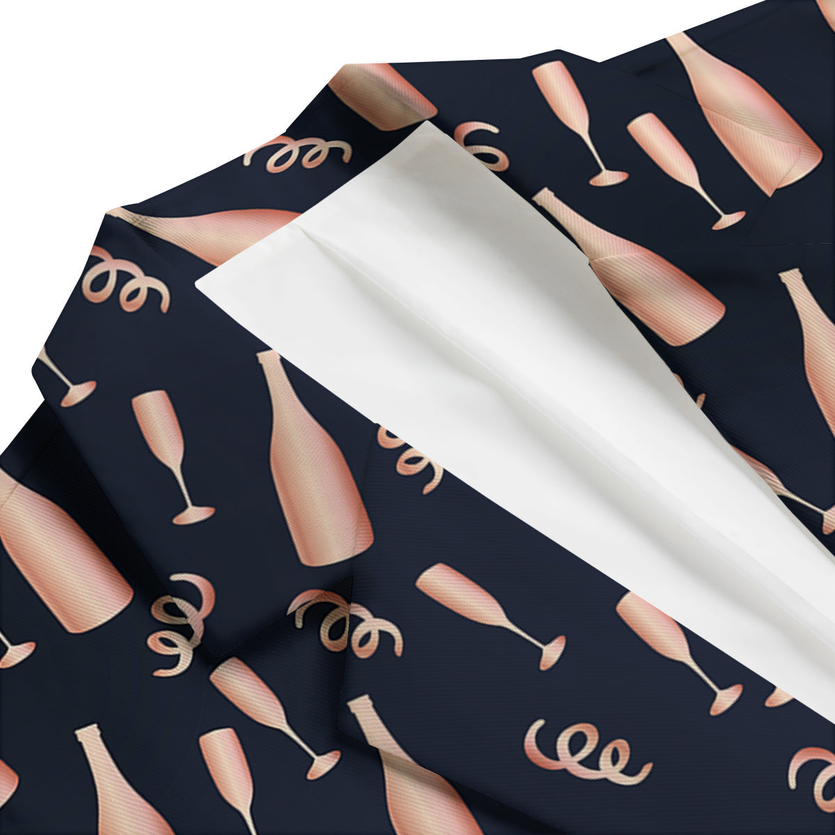 Pattern Print Champagne Men's Blazer-grizzshop