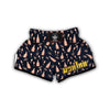 Pattern Print Champagne Muay Thai Boxing Shorts-grizzshop