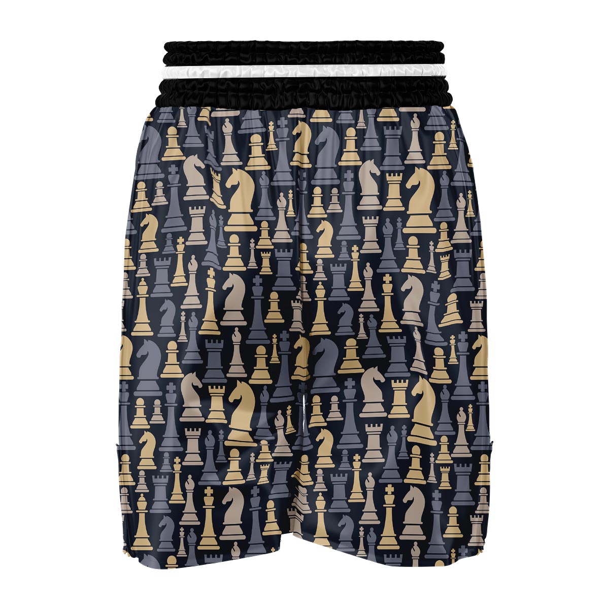 Pattern Print Chess Boxing Shorts-grizzshop